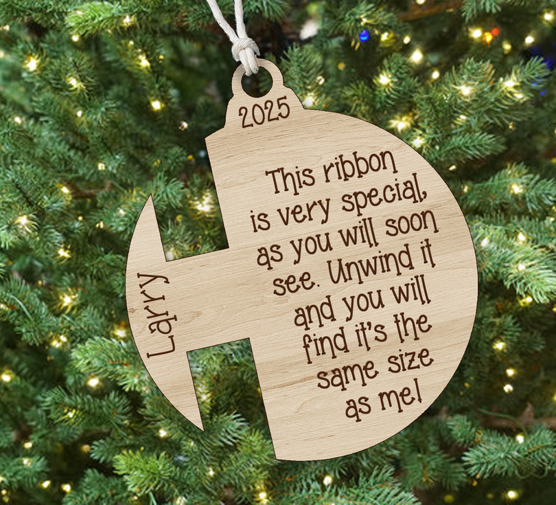 Growth Ribbon Christmas Ornament | Personalized Christmas Ornament