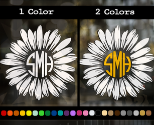 Daisy Personalized Monogram Vinyl Decal