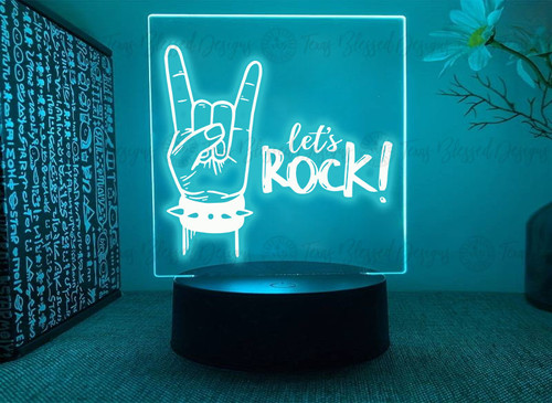 LED Color Changing Night Light | Let's Rock Laser Engrave LED
