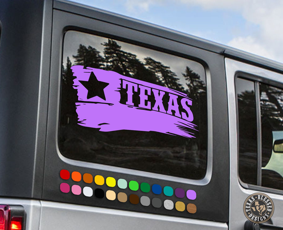 Texas Flag Texas Vinyl Decal