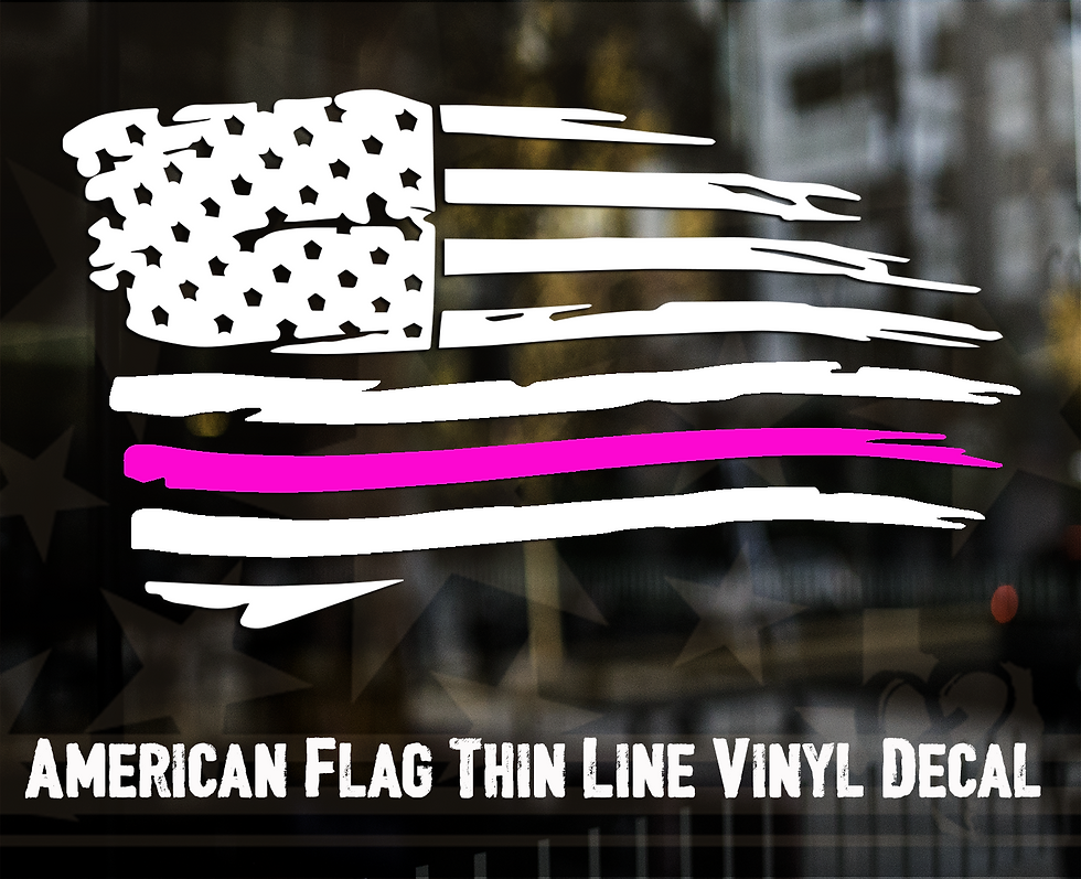 Thin Line American Flag Support First Responders Vinyl Decal