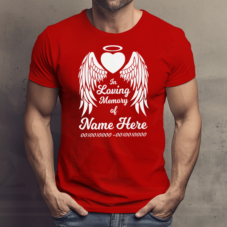 In Loving Memory Angel Wings T-Shirt | Celebration of Life Memorial T-Shirt