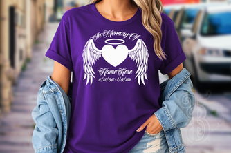 In Loving Memory Heart Wings T-Shirt | Memorial T-Shirt