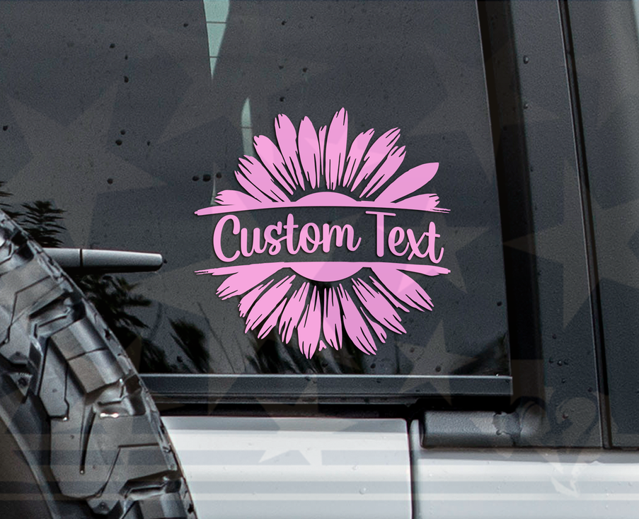 Daisy Personalized Text Vinyl Decal