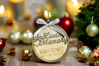 Personalized Christmas Ornament, In Loving Memory Christmas Ornament, Memorial Christmas Ornament, Christmas Stocking Tag