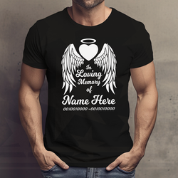In Loving Memory Angel Wings T-Shirt | Celebration of Life Memorial T-Shirt