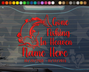 Gone Fishing In Heaven Catfish Vinyl Decal