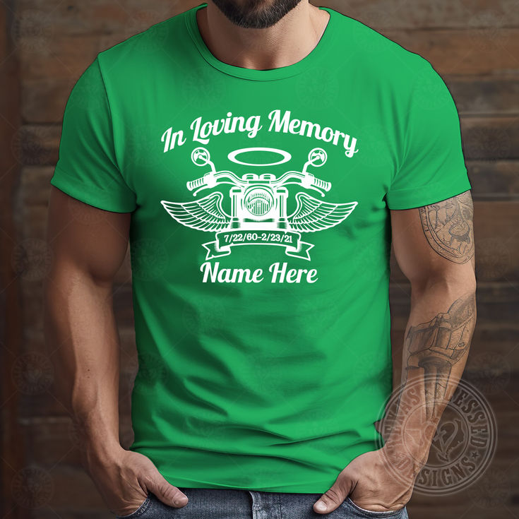 In Loving Memory Motorcycle Biker Celebration of Life T-Shirt