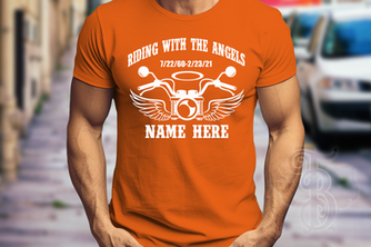Riding With The Angels Motorcycle Memorial T-Shirt