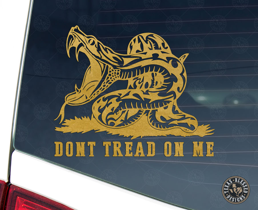 Don't Tread On Me Gadsden Flag Snake Vinyl Decal