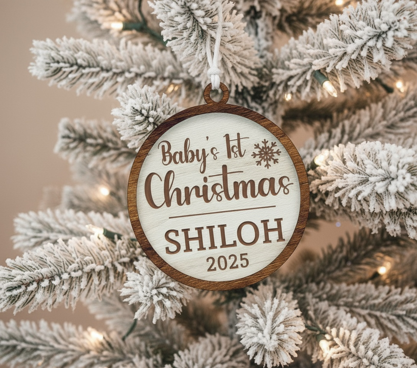 Baby's First Christmas Personalized Christmas Ornament