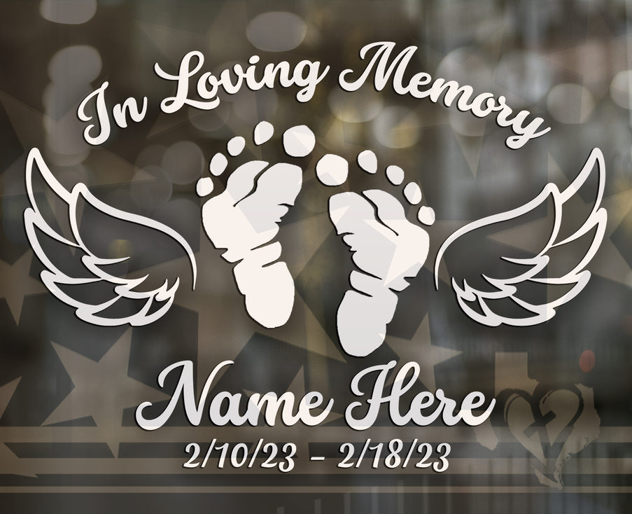 In Loving Memory Infant Baby Newborn Memorial Vinyl Decal