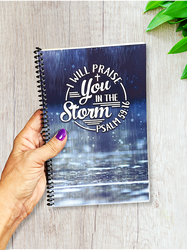 Praise You In The Storm Spiral Notebook Journal and Bookmark
