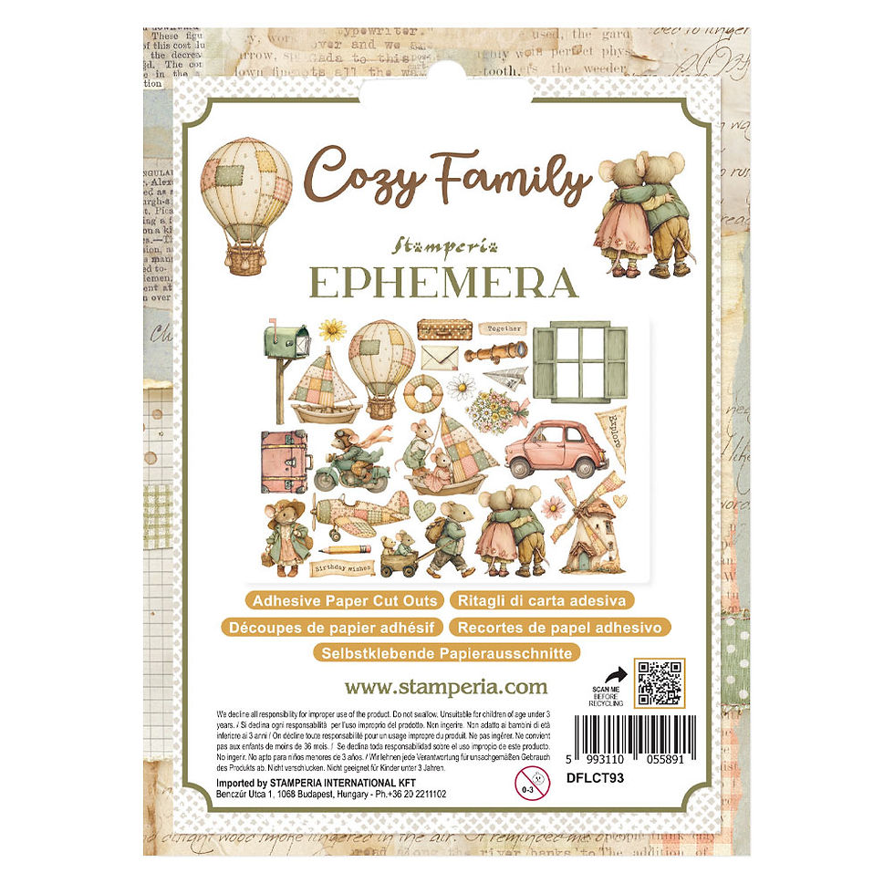 Miniatura: STAMPERIA EPHEMERA - COZY FAMILY