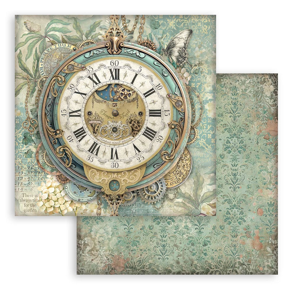 Miniatura: STAMPERIA PAD 10 HOJAS (8"X8") - Gardens of Time