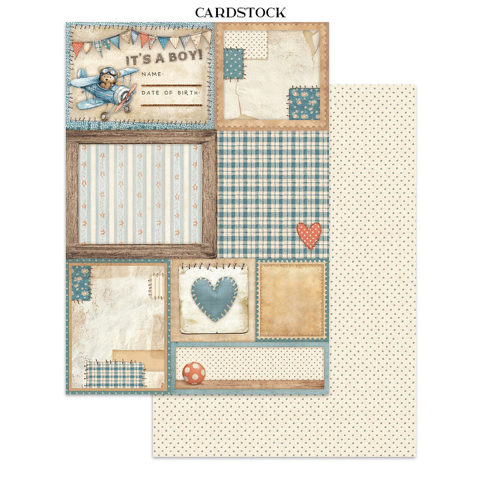 Miniatura: STAMPERIA JUNK JOURNAL STICKERS, CUT-OUTS, BACKGROUNDS - BABY