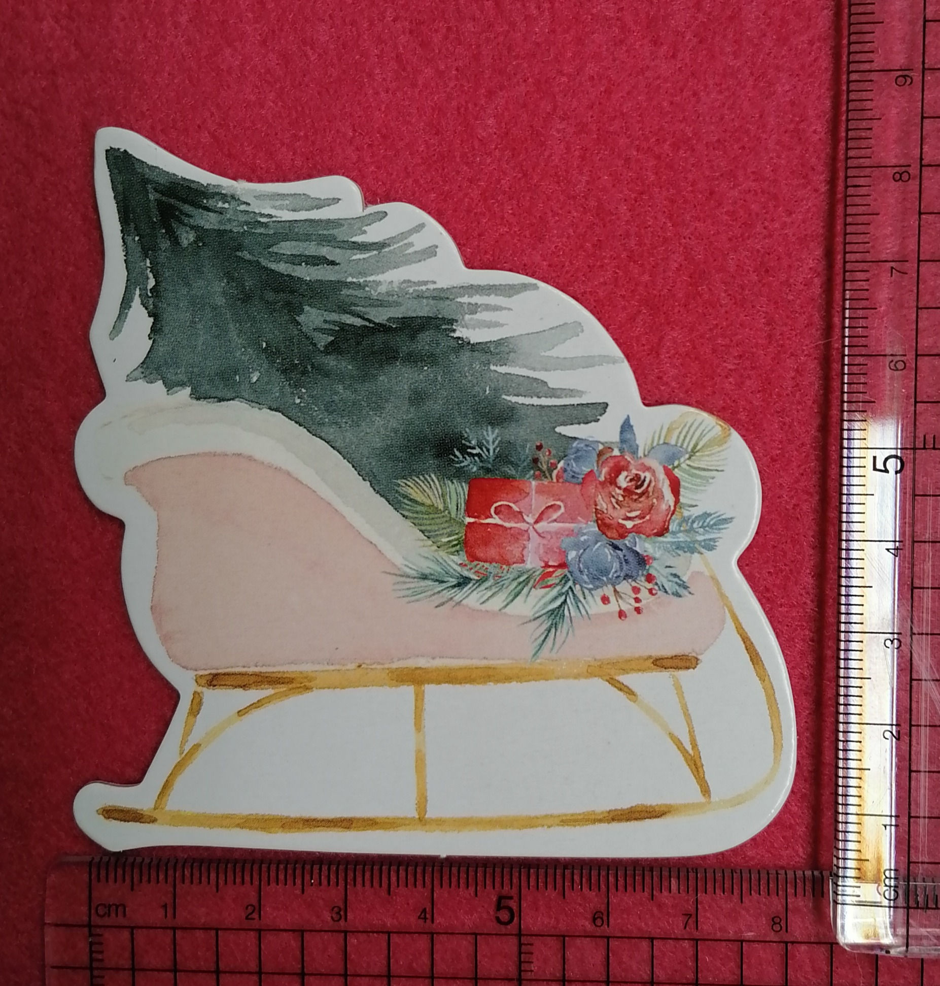 DIE CUT TRINEO CON PINO NAVIDEÑO