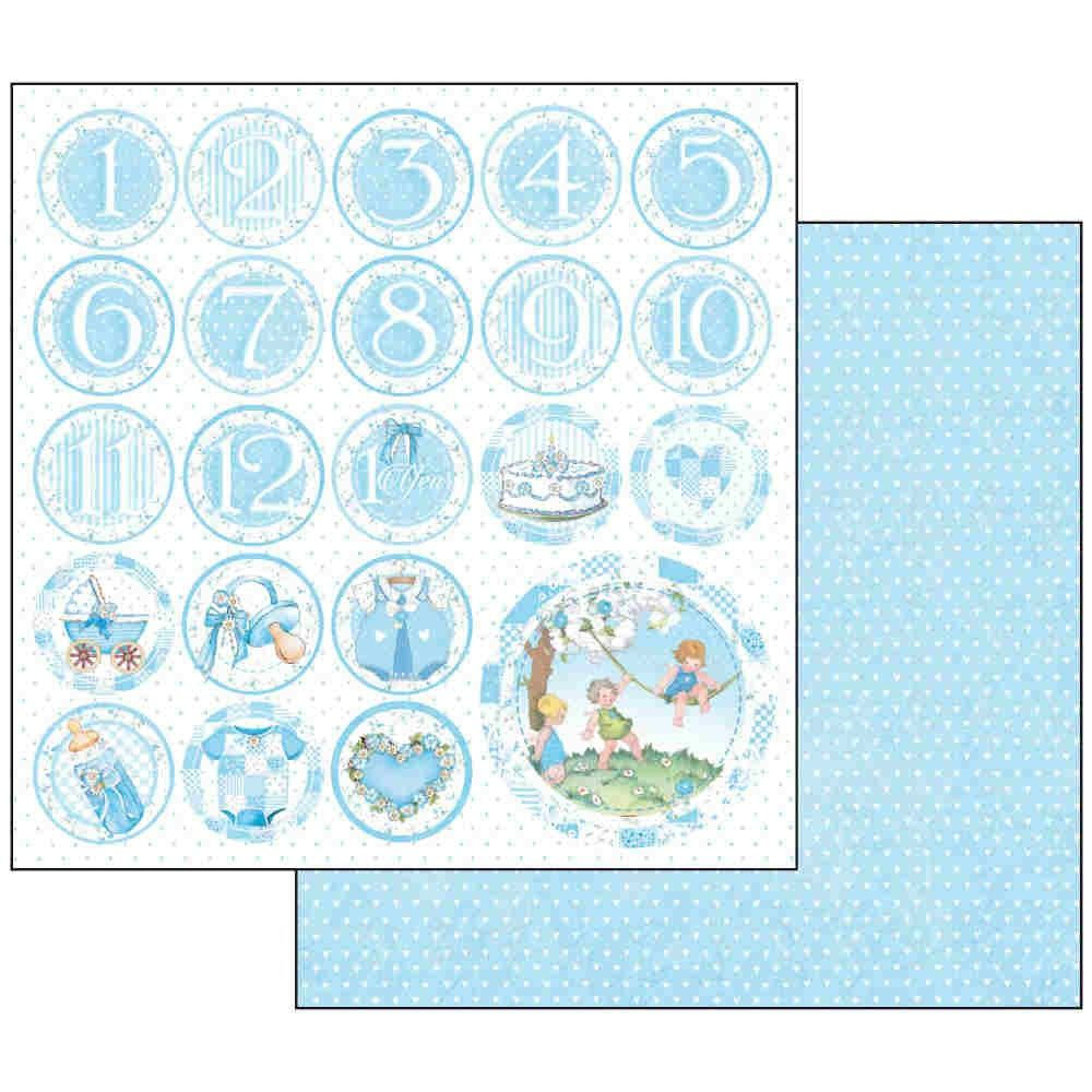 STAMPERIA  PAPELES SUELTOS BABY BOY DEL 1 AL 12