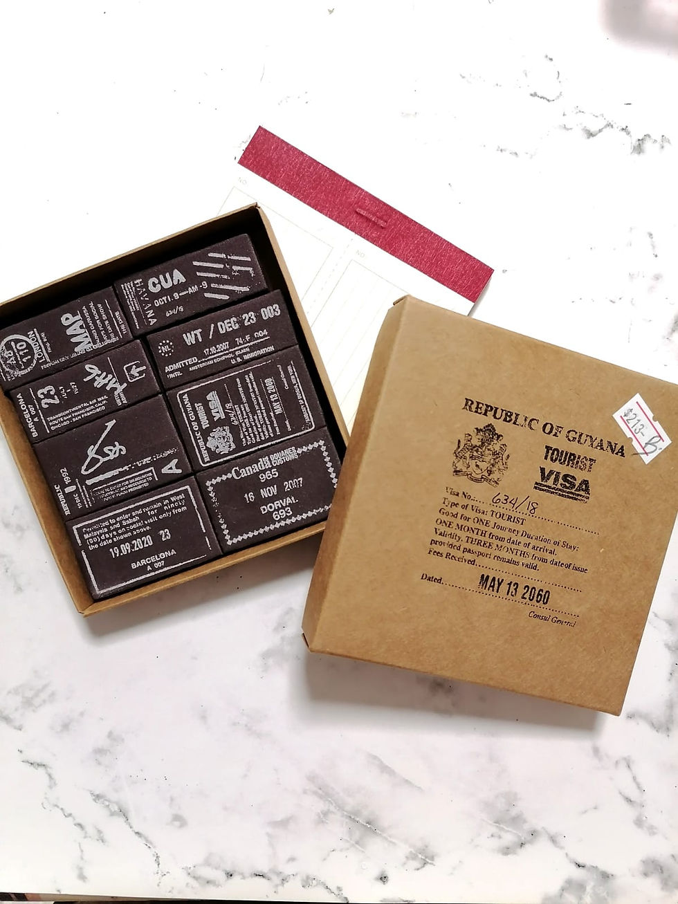 Miniatura: SELLOS DE GOMA 8UN (B) DE 2CM X 10CM Y LIBRETA  DE REGALO