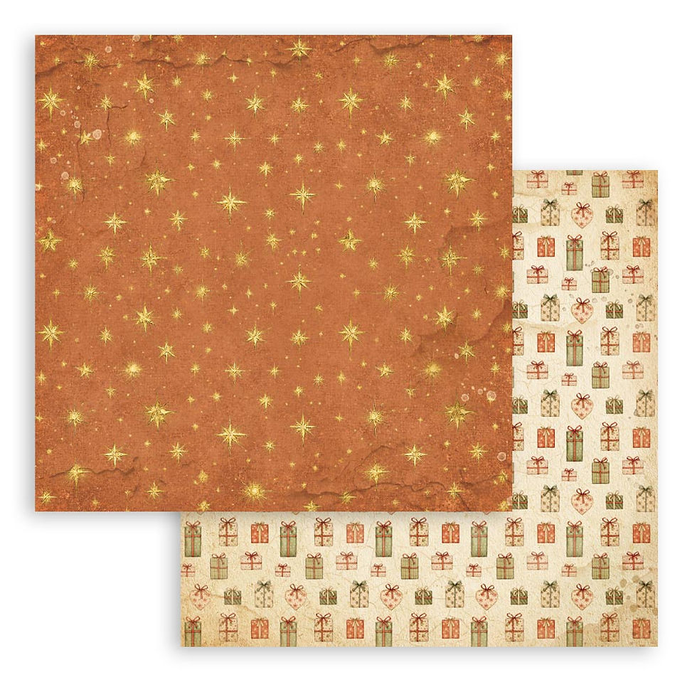 Miniatura: STAMPERIA BLOCK 10 HOJAS 30,5X30,5 12X12  DOBLE FAZ BACKGROUNDS SILENT NIGHT