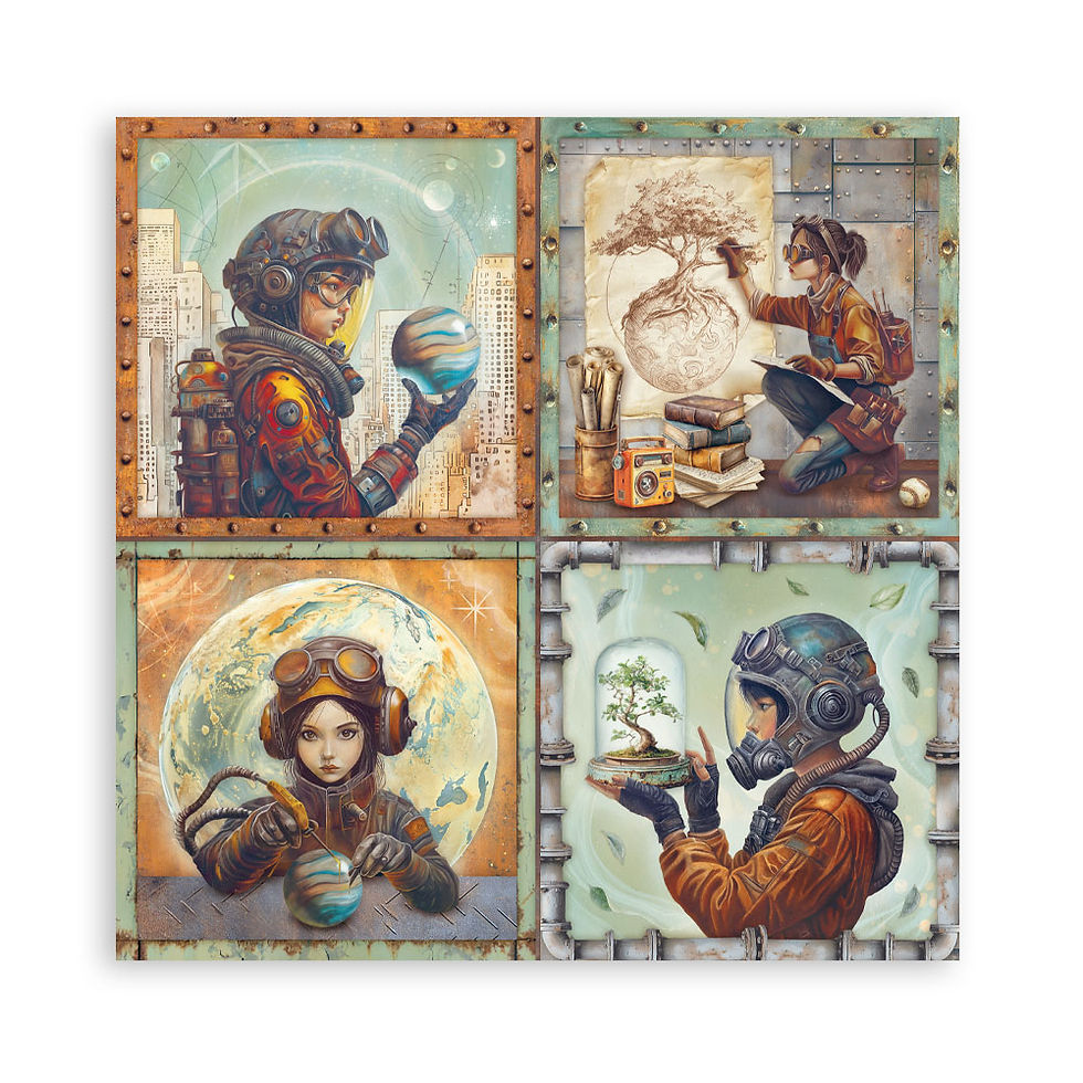 Miniatura: STAMPERIA BLOCK 22 HOJA 30,5X30,5 12X12  SIMPLE FAZ  A NEW BEGINNING