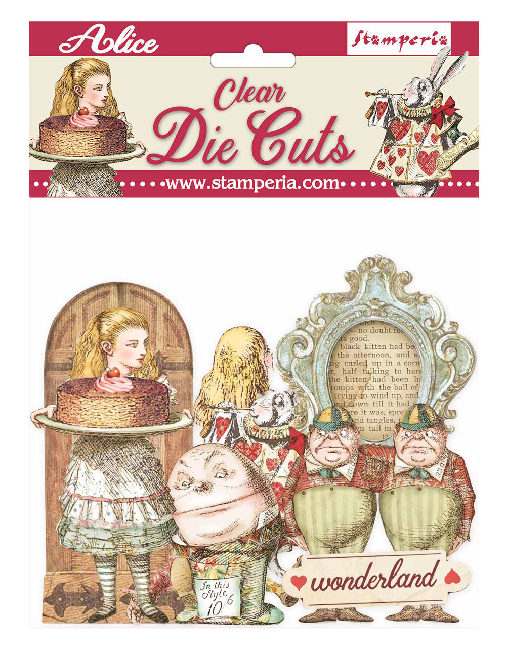 STAMPERIA CLEAR DIE CUTS ALICE THROUGH THE LOOKING GLASS