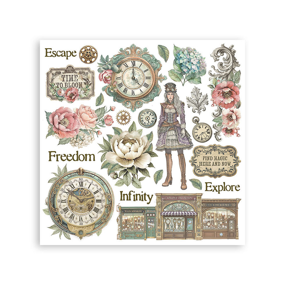 Miniatura: STAMPERIA RUB ON 15,5x15,5 - Gardens of Time