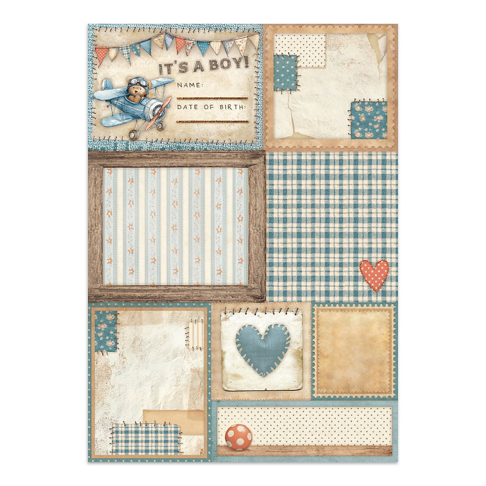 Miniatura: STAMPERIA JUNK JOURNAL STICKERS, CUT-OUTS, BACKGROUNDS - BABY