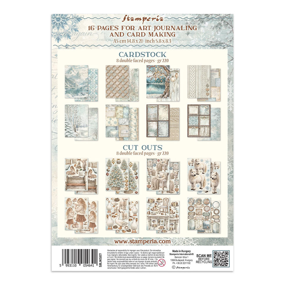 Miniatura: STAMPERIA JUNK JOURNAL FOCUS POINTS A5 - WHITE CHRISTMAS