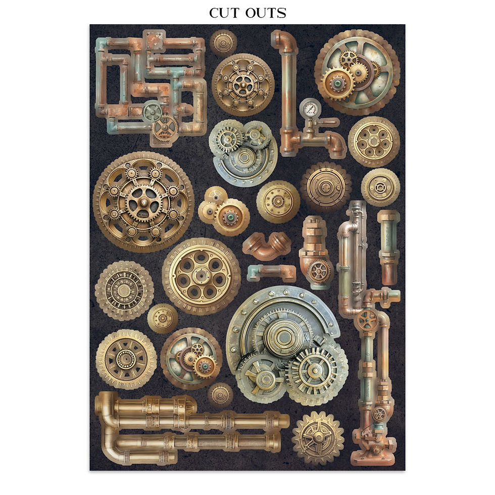 Miniatura: STAMPERIA Junk Journal: Stickers, Cut-Outs, Backgrounds for Art and Craft - Gard