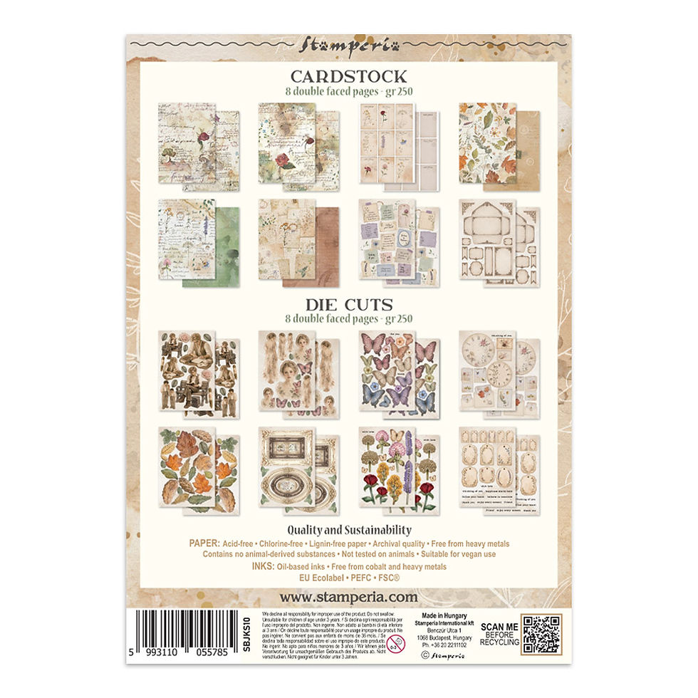 Miniatura: STAMPERIA JUNK JOURNAL FOCUS POINTS A5 - FLOWERS AND POEMS