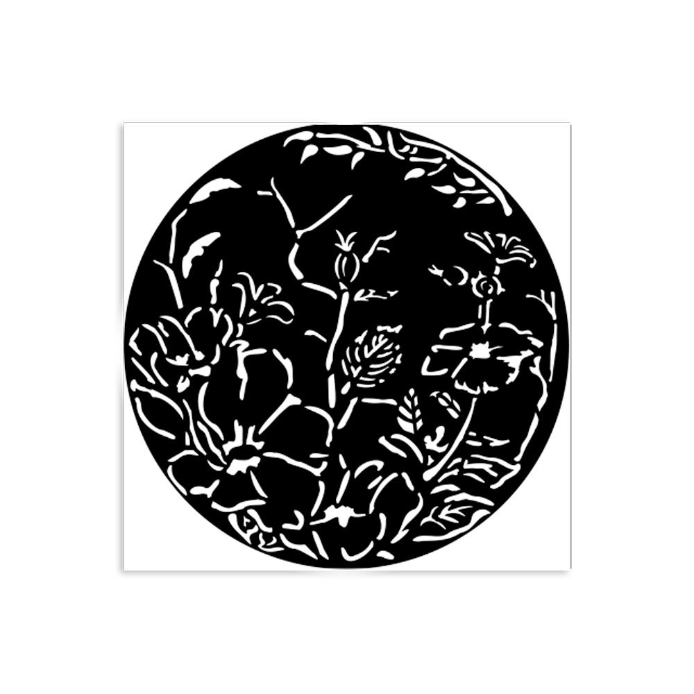 STAMPERIA STENCIL CM 12X12 CORNICE TONDA CON FIORI