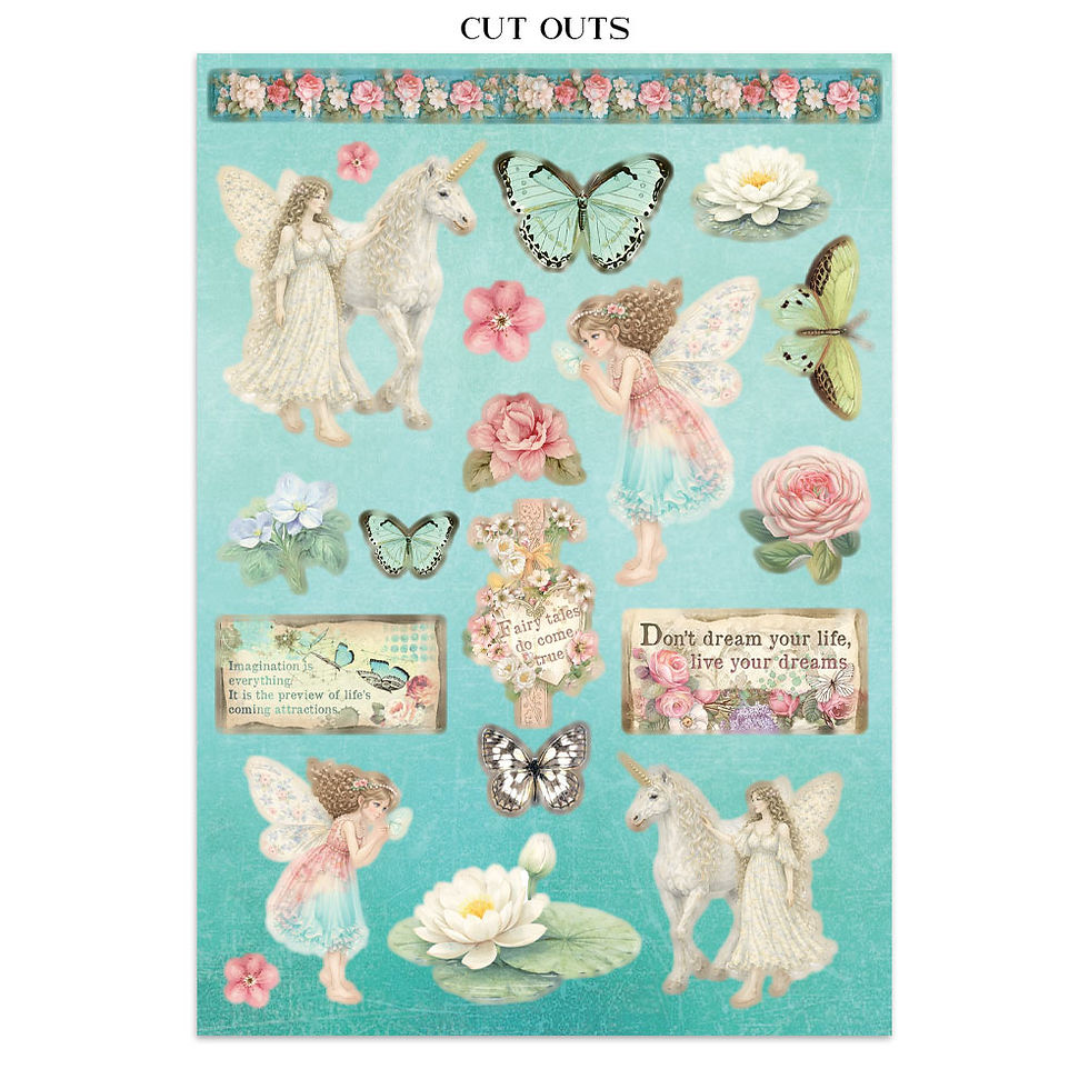 Miniatura: STAMPERIA Junk Journal: stickers, cut-outs, backgrounds  - Wonderland