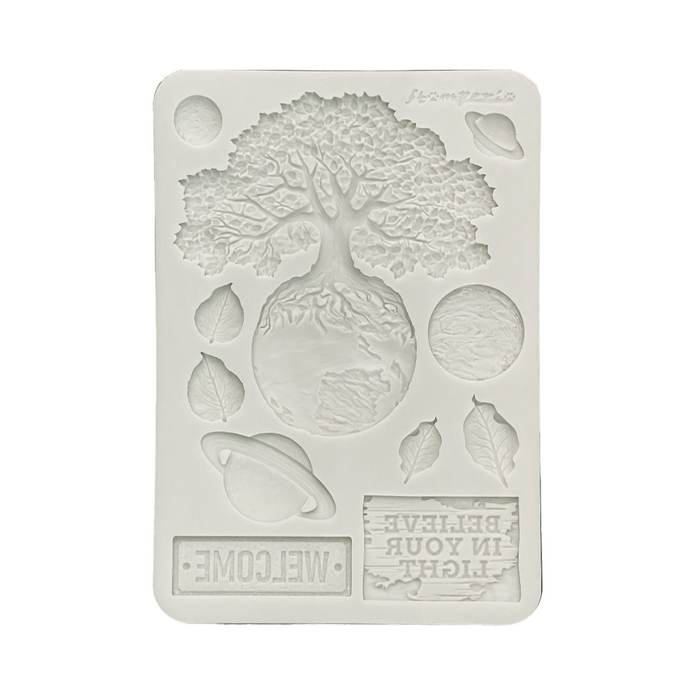 Miniatura: STAMPERIA MOLDE DE SILICONA A5 A NEW BEGINNING PIANETI