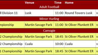 Club News & Fixtures 9th Sept
