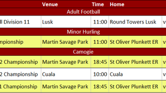 Club News & Fixtures 9th Sept