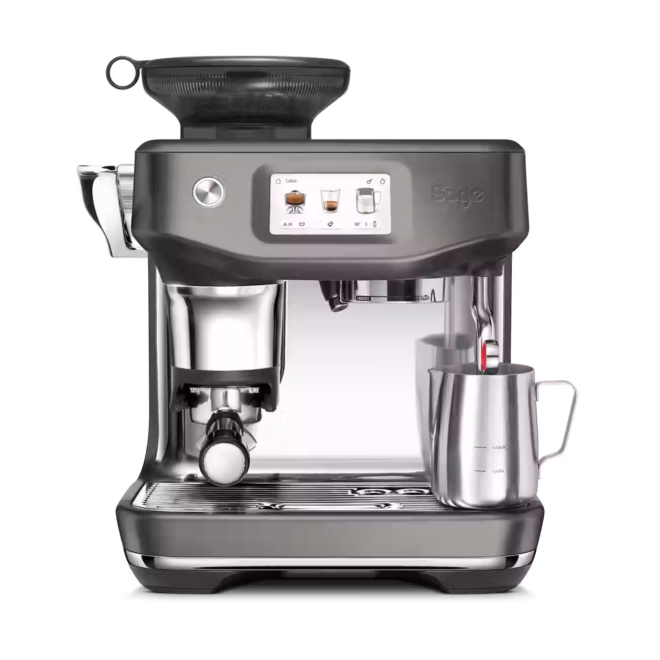 Sage Barista Touch Impress Coffee Machine - Black Stainless Steel,SES881BST4GUK1