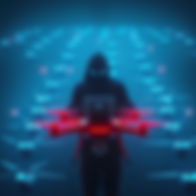 GIF symbol Nefarious Hacker takes MiTM (man in the middle) remote control over one neon re