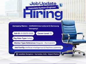 HARMAN is Hiring Fresher - Associate Engineer for Bangalore - Idm Placement Desk