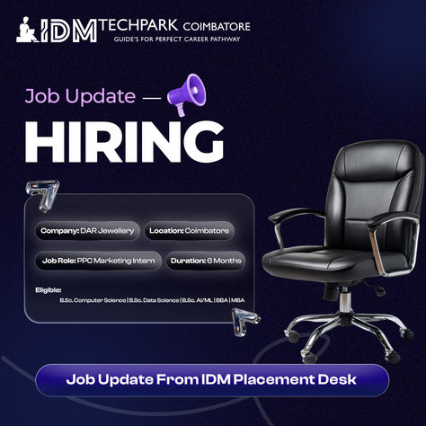 DAR JEWELLERY is Hiring Fresher -PPC Marketing Intern for Coimbatore - Idm Placement Desk