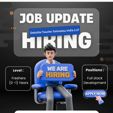 Deloitte Touche Tohmatsu India LLP is Hiring Fresher - Full stack Development for Bangalore - Idm Placement Desk