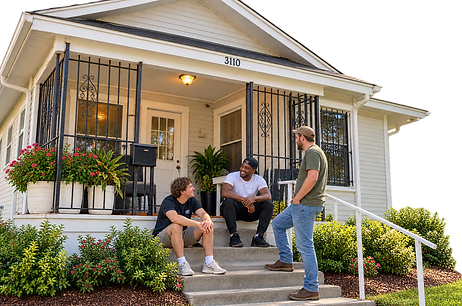 Three Friends on Porch Steps.png