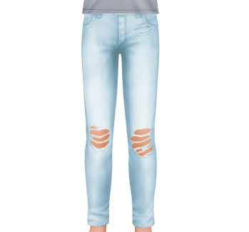 Thumbnail: Kids Unisex Ripped Jeans