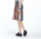 Blue and Pink knee-length Shorts Side View