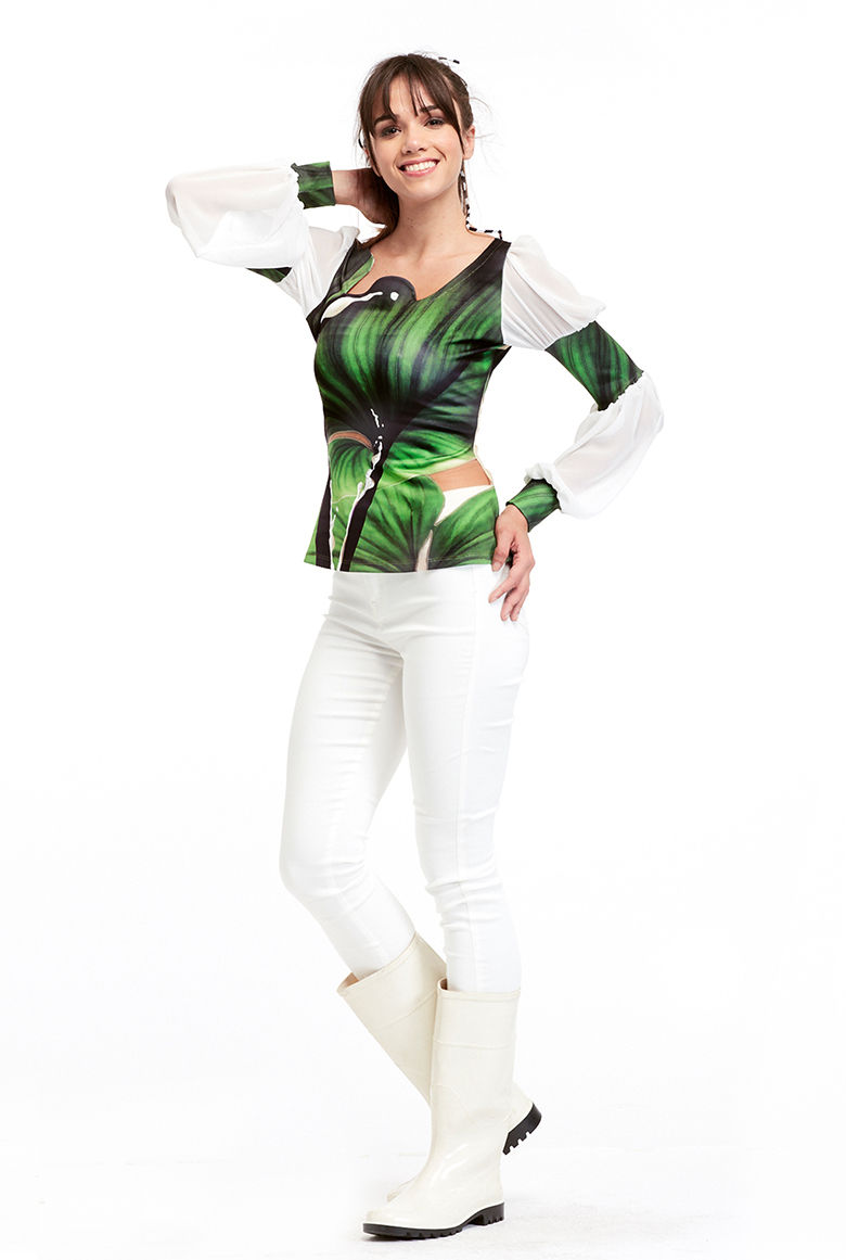 Thumbnail: Green Blouse Front View
