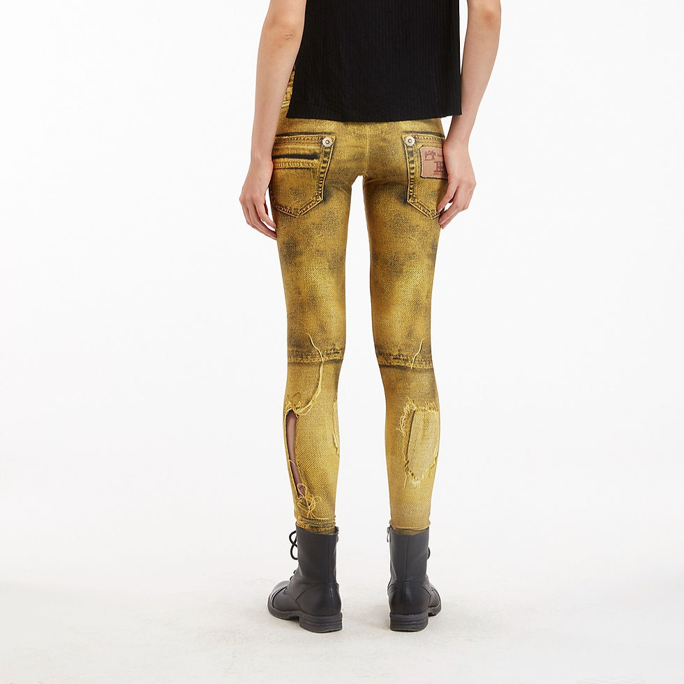 Thumbnail: Yellow Leggings Back View