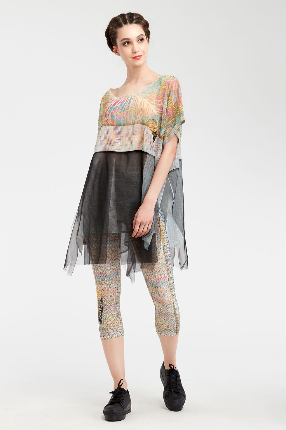 Thumbnail: Leggings - Royal Summer Stamp