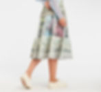Thumbnail: Blue high waist Skirt A-line cut Side View