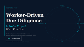 Worker-Driven Due Diligence Is Not a Project. It's a Practice.