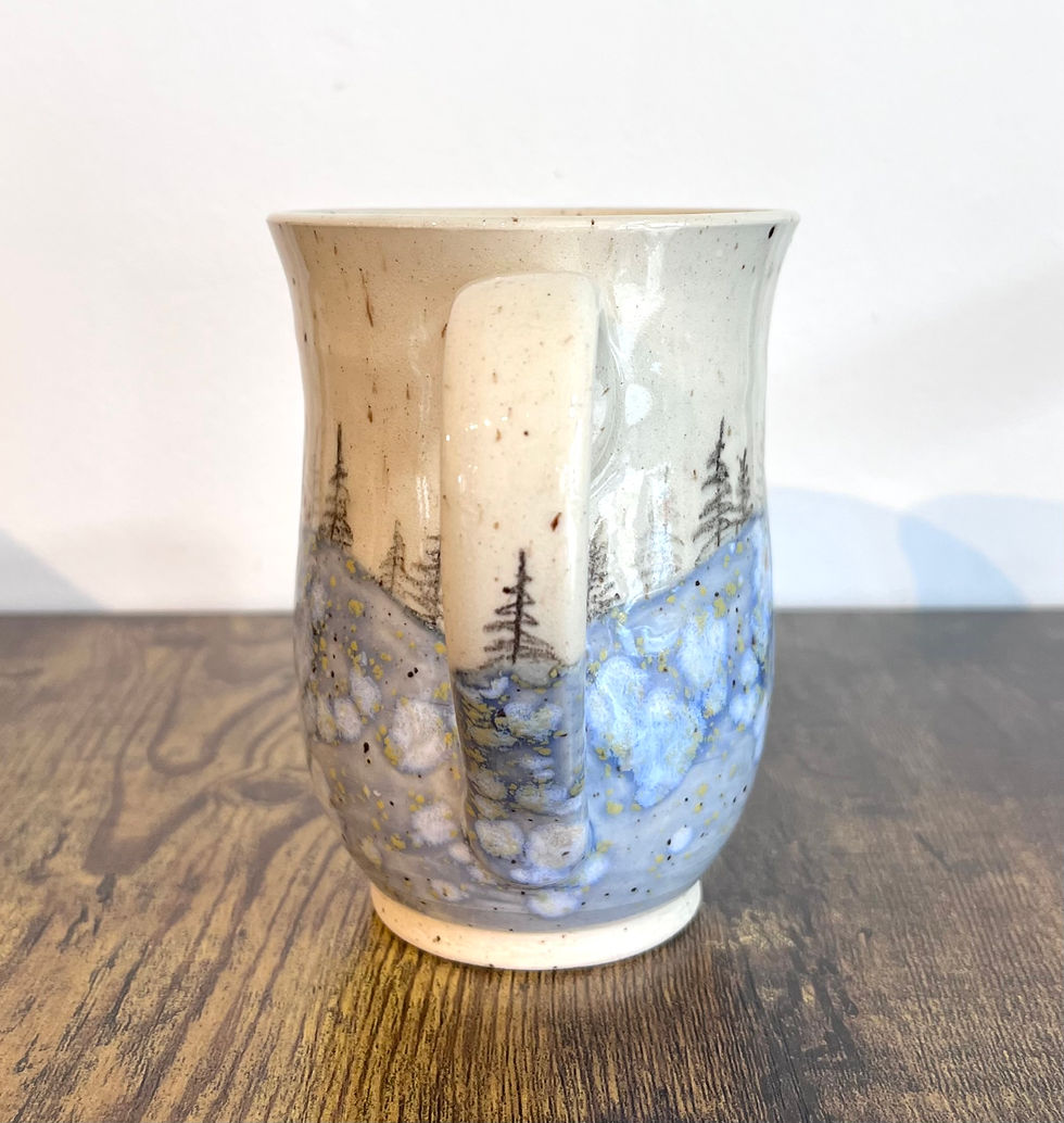 Thumbnail: Clear Skies Landscape Mug (Blue Hydrangea)